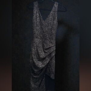 Black and Silver Glitter Dress